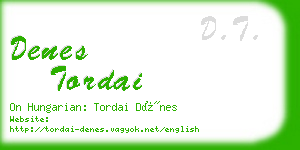 denes tordai business card